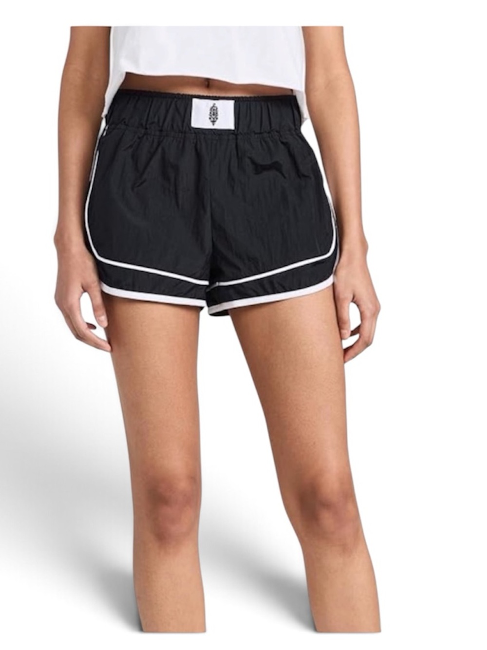 Free People Movement Black & White Running Shorts Size XS NEW
